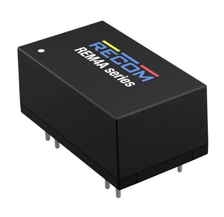 Recom REM4A Series DC-DC Converter, 12V dc/ 292mA Output, 18-36 V dc Input, 4W, Through Hole, +105°C Max Temp -40°C Min [REM4A-2412S]; 217-573