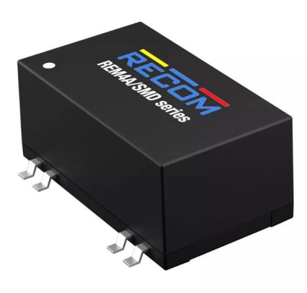 Recom REM4A Series DC-DC Converter, 24V dc/ 146mA Output, 36-75 V dc Input, 4W, Surface Mount, +105°C Max Temp -40°C [REM4A-4824S/SMD]; 217-676