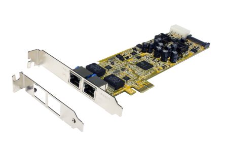 Exsys 2 Port PCIe RJ45 Network Card, 10/100/1000/2500Mbit/s [EX-6072POE-2]; 217-842