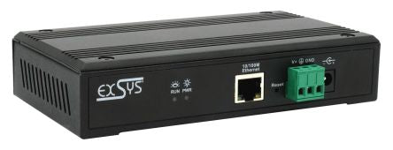 Exsys Serial Device Server, 1 Ethernet Port, 4 Serial Port, RS232, RS422, RS485 Interface, 921.6kbps Baud Rate [EX-61004]; 217-847