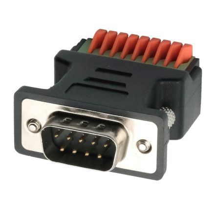 Exsys 9-Pin Male Male to Terminal Block Female Adapter [EX-49110]; 217-855