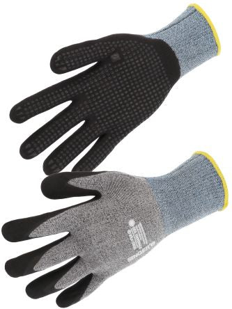 SINGER SAFETY NYMFIT00 Black, Grey Elastane, Polyamide General Handling, Logistic, Transport Work Gloves, Size 7, [NYMFIT0007]; 218-083