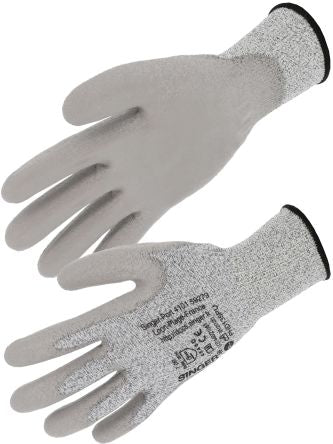 SINGER SAFETY PHD135PU Grey General Handling, Logistic, Transport Work Gloves, Size 8, Polyurethane Coating [PHD135PU08]; 218-118