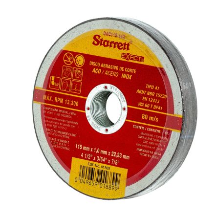 Starrett DAC Fibreglass Cutting Disc, 115mm [DAC115-14X]; 218-452