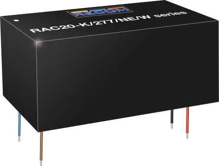 Recom Power Supply, RAC20-12SK/277/NE/W, 12V, 1.67A, 20W, 1 Output, 85 → 305V ac Input Voltage [RAC20-12SK/277/NE/W]; 218-981