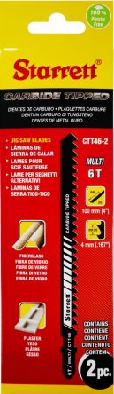 Starrett Jigsaw Blade, Pack of 6 [CTT46-2]; 219-238