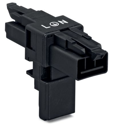 WAGO 890 Series Female Lighting Connector, 3-Pole, Female, 3-Way, Plug-In Mount, 16A, IP20, IP40 [890-606]; 220-514