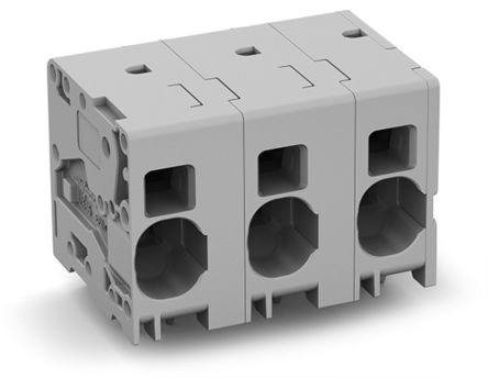 WAGO 2636 Series PCB Connector, 7-Contact, 15mm Pitch, Feed Through Mount, 1-Row, Push-In Cage Clamp Termination [2636-1357]; 220-520