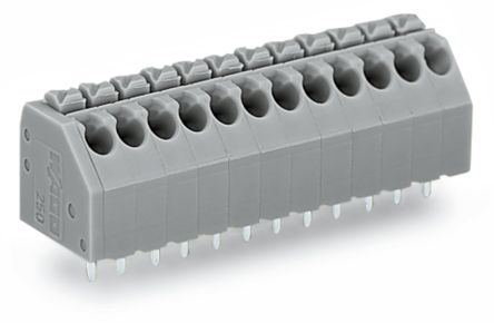 WAGO 250 Series PCB Connector, 17-Contact, 3.5mm Pitch, Through Hole Mount, 1-Row, Push-In Cage Clamp Termination [250-117]; 220-540