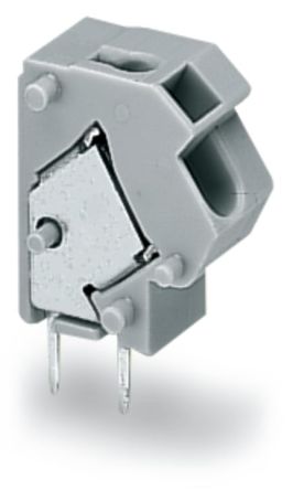WAGO 254 Series PCB Connector, 1-Contact, 7.5/7.62mm Pitch, Through Hole Mount, 2-Row, Push Wire Termination [254-856]; 220-700