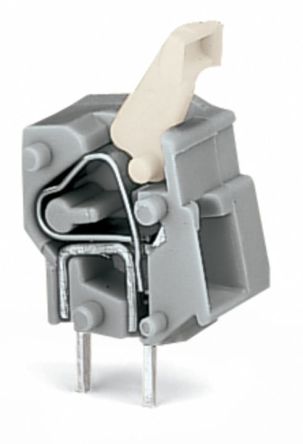 WAGO 257 Series PCB Connector, 1-Contact, 7.5/7.62mm Pitch, Through Hole Mount, 1-Row, Push In Termination [257-756]; 220-716