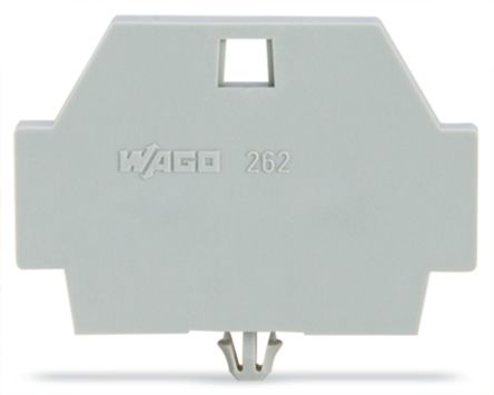 WAGO 262 Series End Plate for Use with Rail Mount Terminal Blocks [262-371]; 220-798
