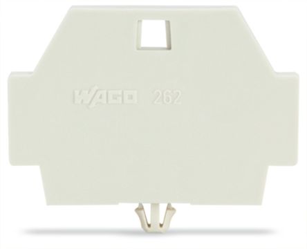 WAGO 262 Series End Plate for Use with Rail Mount Terminal Blocks [262-373]; 220-804