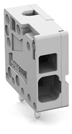 WAGO 2624 Series PCB Connector, 1-Contact, 5mm Pitch, Feed Through Mount, 2-Row, Push-In Cage Clamp Termination [2624-1101]; 220-828