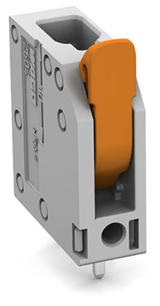 WAGO 2604 Series PCB Connector, 1-Contact, 5mm Pitch, Through Hole Mount, 2-Row, Push-In Cage Clamp Termination [2604-3101]; 220-849