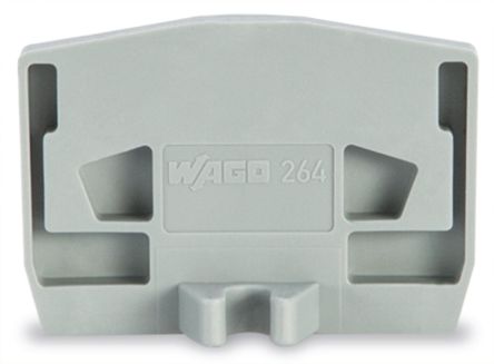 WAGO 264 Series End Plate for Use with Rail Mount Terminal Blocks [264-363]; 220-854