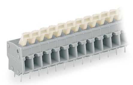 WAGO 257 Series PCB Connector, 16-Contact, 5/5.08mm Pitch, Through Hole Mount, 1-Row, Cage Clamp Termination [257-416]; 220-955