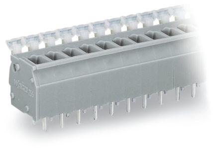 WAGO 255 Series PCB Connector, 16-Contact, 5/5.08mm Pitch, Through Hole Mount, 1-Row, Cage Clamp Termination [255-416]; 220-982