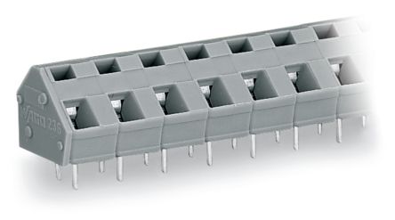 WAGO 236 Series PCB Terminal Block, 2-Contact, 7.5/7.62mm Pitch, Through Hole Mount, 1-Row, Cage Clamp Termination [236-502/000-009/999-950]; 221-013