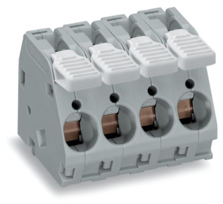 WAGO 2716 Series PCB Connector, 7-Contact, 10mm Pitch, Through Hole Mount, 1-Row, Cage Clamp Termination [2716-107]; 221-045