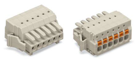 WAGO 2734 Series Female Lighting Connector, 2-Pole, Female, 2-Way, Plug-In Mount, 10A [2734-102/037-000]; 221-123