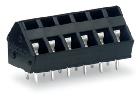 WAGO 236 Series PCB Terminal Block, 3-Contact, 5mm Pitch, Through Hole Mount, 1-Row, Cage Clamp Termination [236-403/334-604]; 221-168
