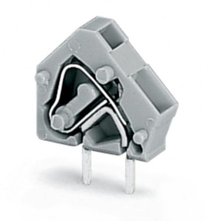 WAGO 236 Series PCB Terminal Block, 1-Contact, 5/5.08mm Pitch, Through Hole Mount, 1-Row, Cage Clamp Termination [236-742]; 221-195