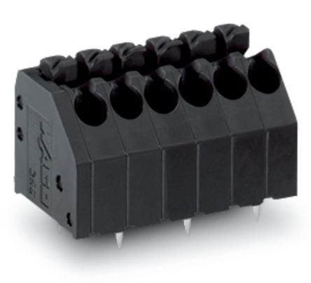 WAGO 250 Series PCB Connector, 2-Contact, 3.5mm Pitch, Through Hole Mount, 1-Row, Push-In Cage Clamp Termination [250-202/353-604]; 221-225