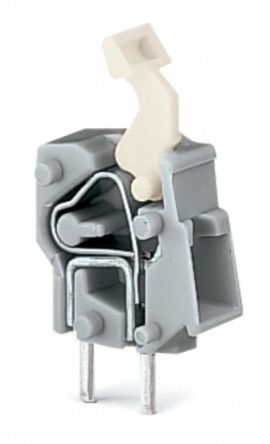 WAGO 257 Series PCB Connector, 1-Contact, 5/5.08mm Pitch, Through Hole Mount, 2-Row, Cage Clamp Termination [257-847]; 221-233