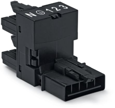 WAGO 890 Series Female Lighting Connector, 5-Pole, Female, 5-Way, Plug-In Mount, 13A, IP20, IP40 [890-930]; 221-274