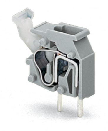 WAGO 255 Series PCB Connector, 1-Contact, 5/5.08mm Pitch, Through Hole Mount, 1-Row, Push Button Termination [255-740]; 221-350