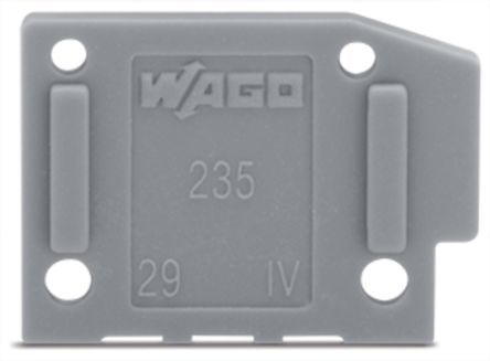 WAGO 235 Series End Plate for Use with Rail Mount Terminal Blocks [235-800]; 221-466