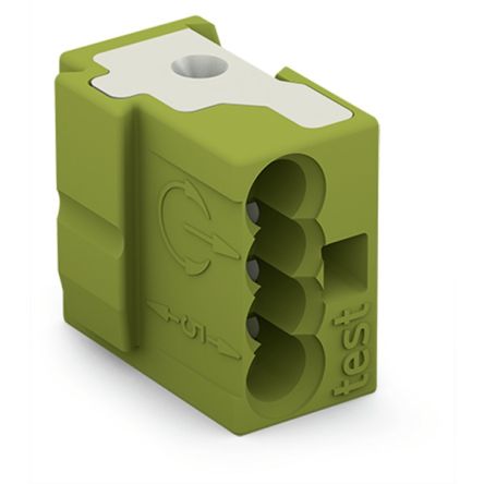 WAGO 243 Series Female Lighting Connector, 1-Pole, Female, 1-Way, Plug-In Mount, 6A [243-722]; 221-520