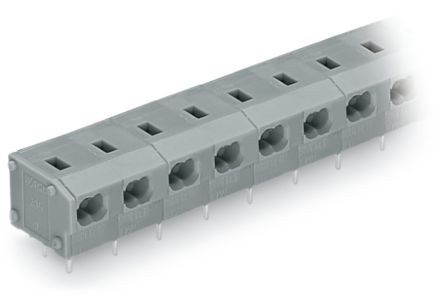WAGO 235 Series PCB Terminal Block, 3-Contact, 7.5/7.62mm Pitch, Through Hole Mount, 1-Row, Push Wire Termination [235-553]; 221-548