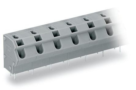 WAGO 254 Series PCB Connector, 5-Contact, 10/10.16mm Pitch, Through Hole Mount, 1-Row, Push Wire Termination [254-655]; 221-600