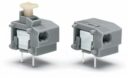 WAGO 235 Series PCB Terminal Block, 1-Contact, 10/10.16mm Pitch, Through Hole Mount, 1-Row, Push In Termination [235-851/333-000]; 221-652