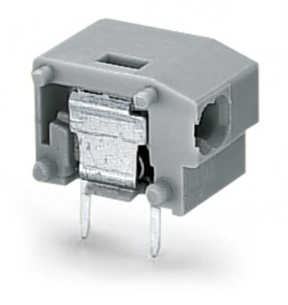 WAGO 235 Series PCB Terminal Block, 1-Contact, 10/10.16mm Pitch, Through Hole Mount, 1-Row, Push Wire Termination [235-851]; 221-657