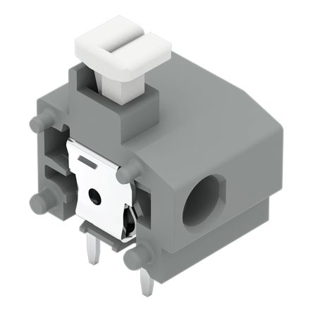 WAGO 235 Series PCB Terminal Block, 1-Contact, 10/10.16mm Pitch, Through Hole Mount, 1-Row, Push-In Cage Clamp [235-766/331-000]; 221-677