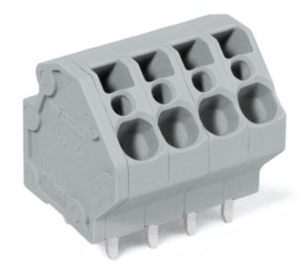 WAGO 745 Series PCB Connector, 6-Contact, 5mm Pitch, Through Hole Mount, 1-Row, Cage Clamp Termination [745-3106]; 222-220