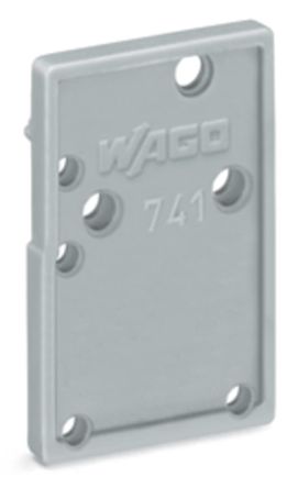 WAGO 741 Series End Plate for Use with Rail Mount Terminal Blocks [741-100]; 222-251
