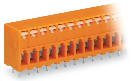 WAGO 741 Series PCB Connector, 4-Contact, 5.08mm Pitch, Through Hole Mount, 1-Row, Push In Termination [741-204]; 222-282