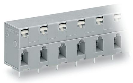 WAGO 741 Series PCB Connector, 3-Contact, 10mm Pitch, Through Hole Mount, 3-Row, Push Button Termination [741-503]; 222-312