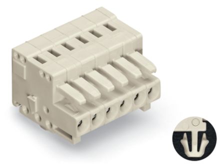 WAGO 734 Series Female Lighting Connector, 14-Pole, Female, 14-Way, Cable Mount, 10A [734-114/008-000]; 222-381
