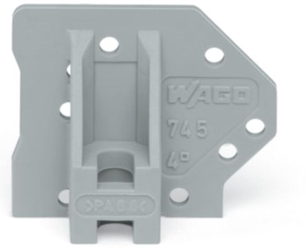 WAGO 745 Series End Plate for Use with Rail Mount Terminal Blocks [745-140]; 222-485