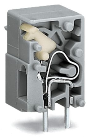 WAGO 741 Series PCB Connector, 1-Contact, 10mm Pitch, Through Hole Mount, 3-Row, Push In Termination [741-903]; 222-608