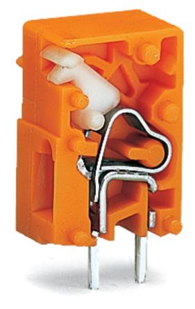 WAGO 741 Series PCB Connector, 1-Contact, 7.62mm Pitch, Through Hole Mount, 1-Row, Push In Termination [741-912]; 222-614