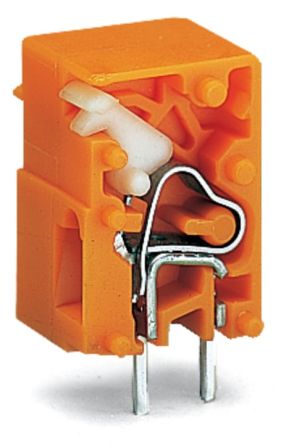 WAGO 741 Series PCB Connector, 1-Contact, 10.16mm Pitch, Through Hole Mount, 1-Row, Push In Termination [741-913]; 222-615