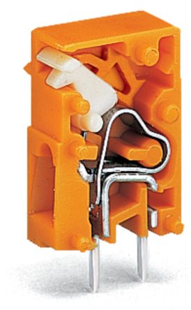 WAGO 741 Series PCB Connector, 1-Contact, 5.08mm Pitch, Through Hole Mount, 3-Row, Push In Termination [741-914]; 222-616