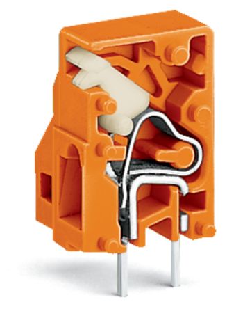 WAGO 741 Series PCB Connector, 1-Contact, 5.08mm Pitch, Through Hole Mount, 3-Row, Push In Termination [741-915]; 222-618
