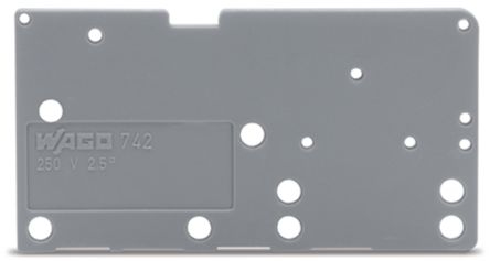 WAGO 742 Series End Plate for Use with Rail Mount Terminal Blocks [742-150]; 222-633